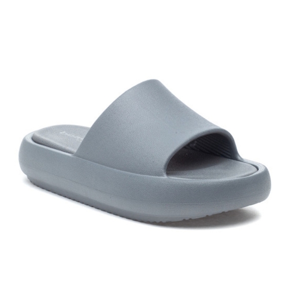 J/Slides Unisex Squish Grey EVA Lightweight Slides Women Size 7 - Picture 2 of 8